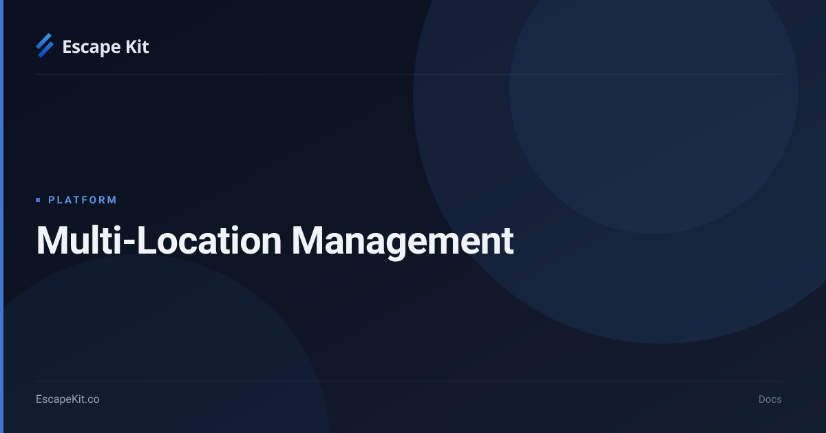 Multi-Location Management · Escape Kit