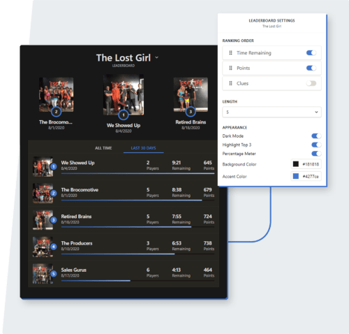 Escape Kit Leaderboards